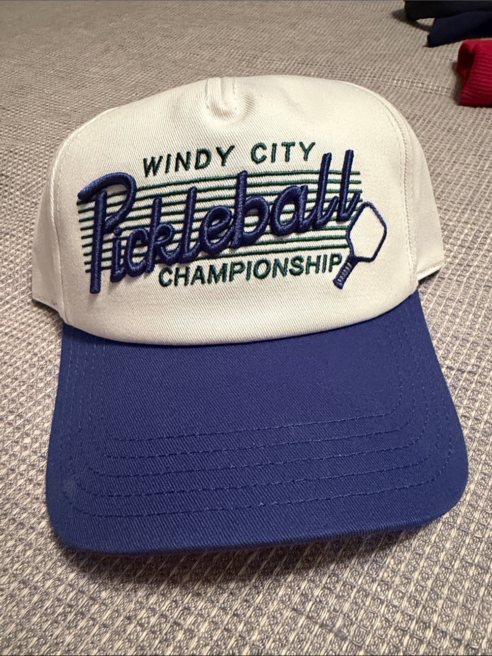 Windy City Pickleball Championship White & Blue Cap
